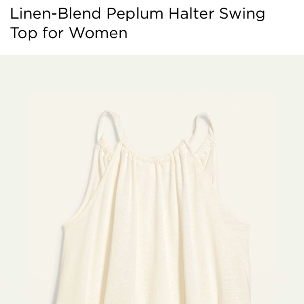 White/cream Linen Old Navy Tank Top NWT